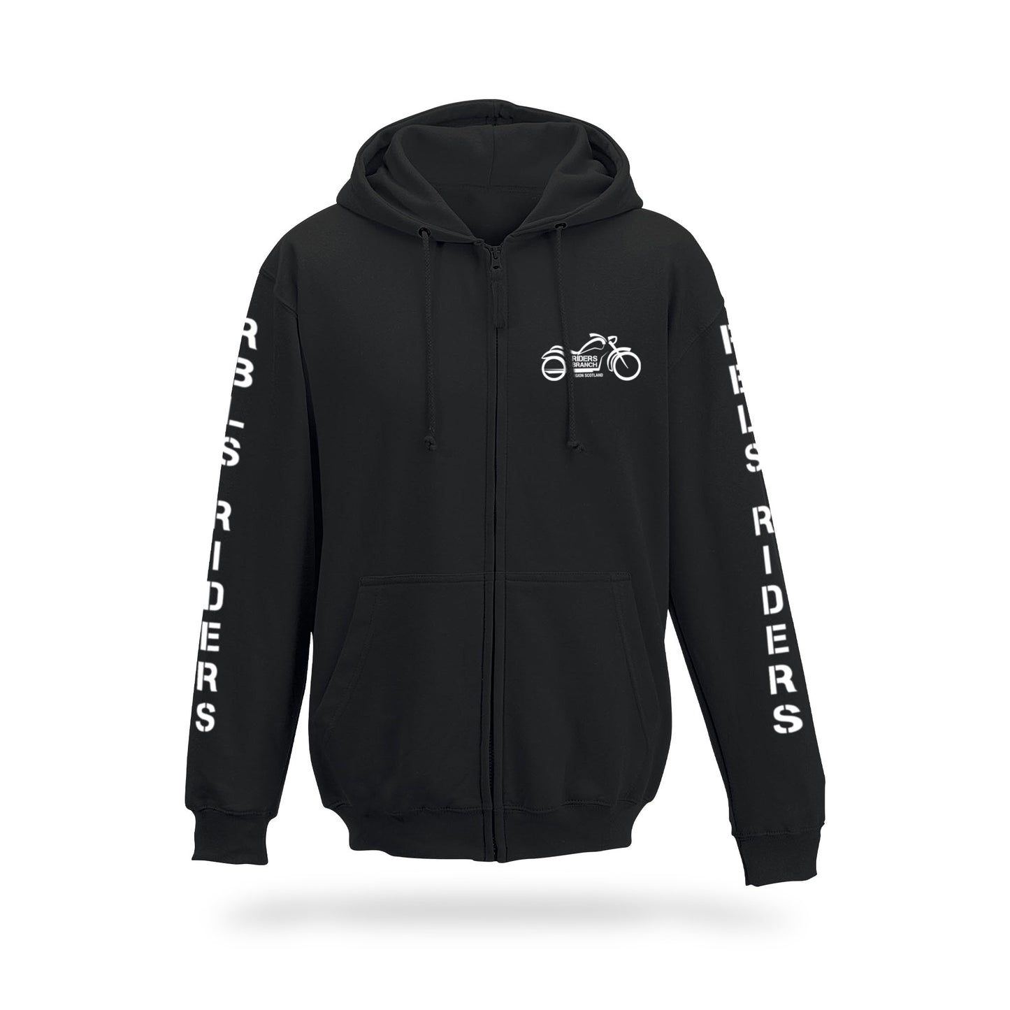 Hooded Sweatshirt Personalised Riders Branch Zipped Legion Scotland