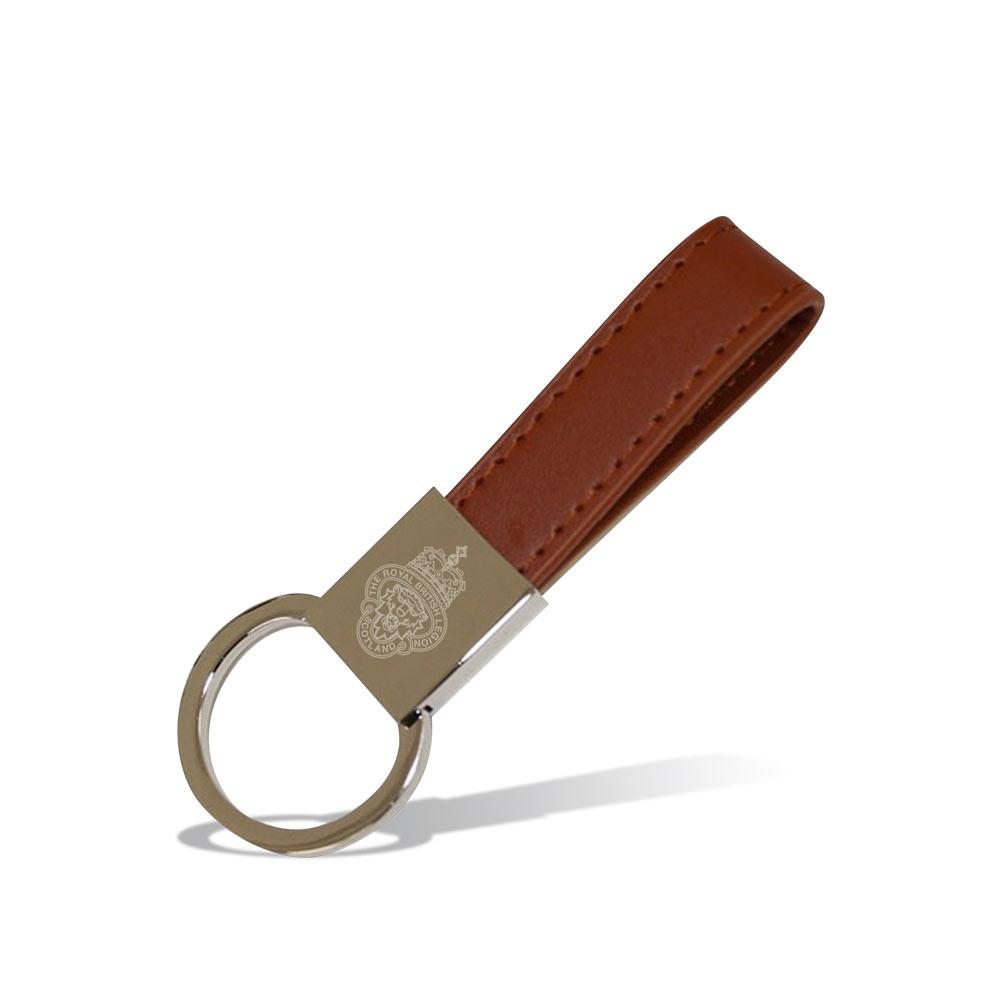 Legion Scotland Lion's Head Leather Keyring